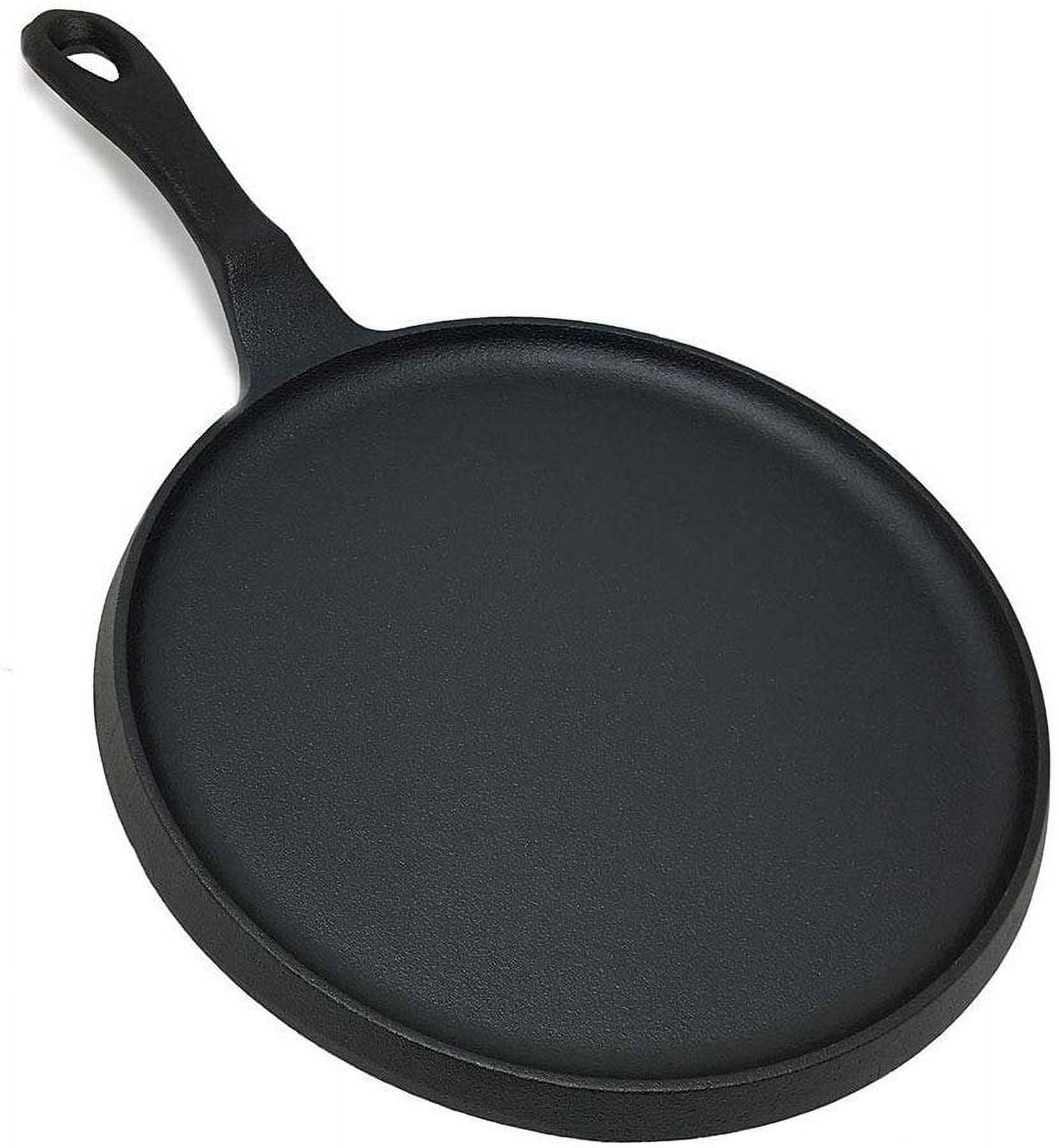 Victoria Cast Iron Comal Griddle Round Comal Pan Seasoned 10.5 inch