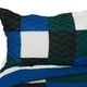thumbnail image 2 of Elegante azul, verde, blanco y azul marino a cuadros ropa de cama adolescente niño completo / queen juego de edredón, 2 of 4