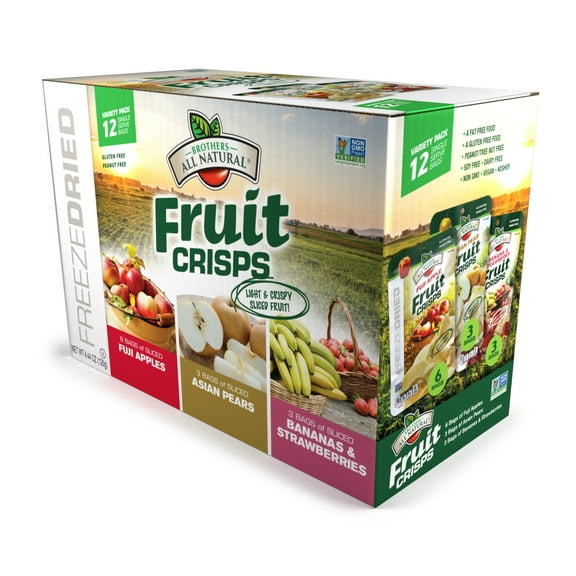 Brothers All Natural Fruit Crisps, Variety Pack, 12 ct, 0.37 oz