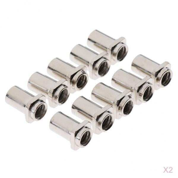 Tuercas giratorias Sunnimix para tambor de piso Snare Tom 10 piezas cromo 15 mm