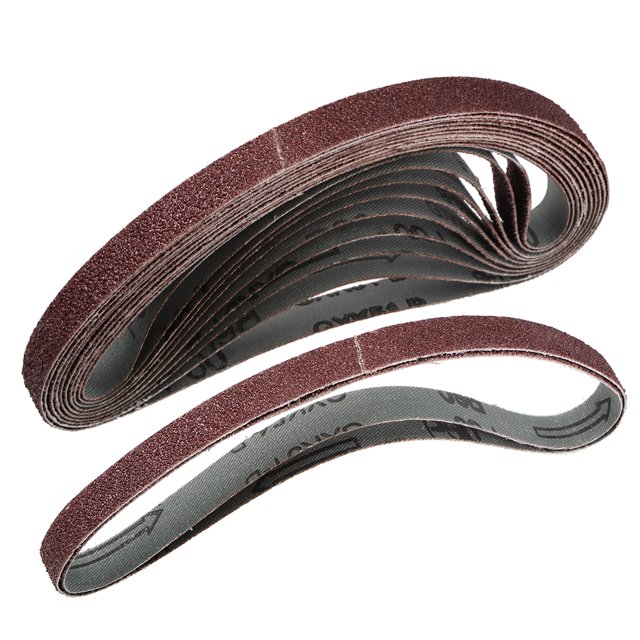 1/2" x 18"(13mm x 465mm) Sanding Belt 60 Grit Aluminum Oxide 12pcs