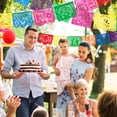 thumbnail image 3 of Hongchun Mexican Birthday Party Colorful Pulled Flags，20*15cm，250g, 3 of 5