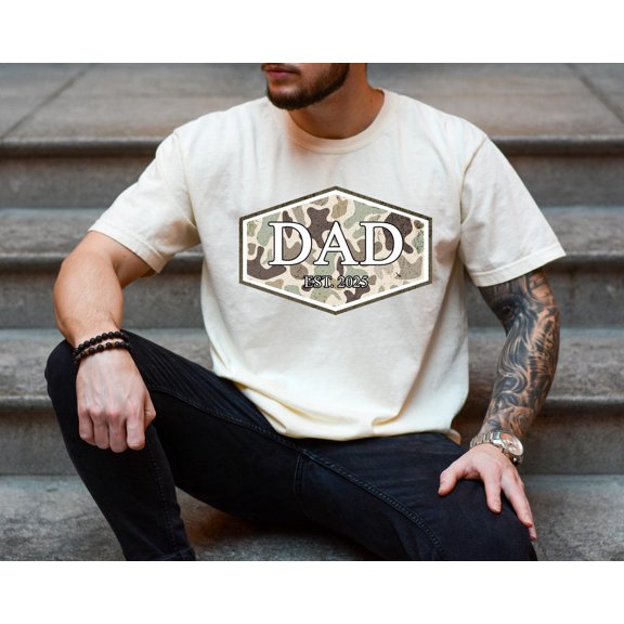 Personalized Dad Shirt, Camo Dad Shirt, Dad Shirt, Father’S Day Shirt, Dad Est Shirt