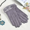 thumbnail image 4 of qolati Winter Gloves for Women Cold Weather Gift with Touchscreen Texting Mittens Faux Suede Women Girls Ski Snow Cycling Running Gloves, 4 of 4