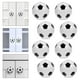 thumbnail image 3 of KAKOWELY 8 pomos de plástico con forma de balón de fútbol para cajones, armarios, puertas, muebles decorativos, herrajes de repuesto para baño y cocina., 3 of 4