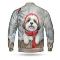 thumbnail image 2 of Playful Shih Tzu Welcomes Winter Snowy Day with Cardinal Bird All Over Print 3D Baseball Jacket Lion Dog Lover Gifts Bomber Jacket Softball - 12017, 2 of 6