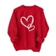 thumbnail image 4 of Penkiiy Valentines Day Sweatshirt Mujer: Camisas de San Valentín Corazón Camisa Gráfica Valentine Regalos de manga larga Tops S Rojo, 4 of 5