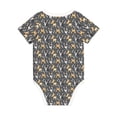 thumbnail image 2 of Daiia Bulldog Print Printed Unisex-Baby Short Sleeve Onesies Bodysuits Baby Climbing Clothes Soft and Comfortable Romper with Expandable Shoulder Design-12 Months, 2 of 8