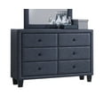 thumbnail image 3 of Acme Saveria 2-Tone Gray PU Dresser with Six Drawers, Adult, Teens, 3 of 7