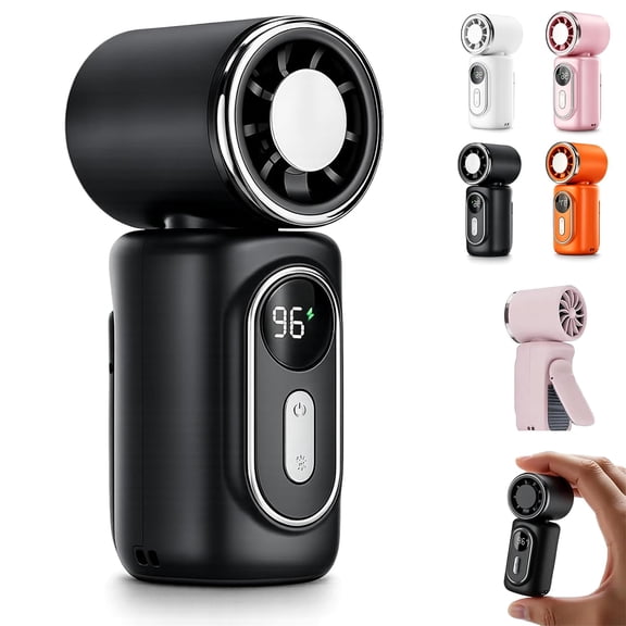 Mini Portable Handheld Clip Fan 3-in-1 Rechargeable 3000mAh Battery, Small Clip On Personal with Ice Cooling 5 Speeds 180° Adjustable Airflow for Stroller Travel Cars Outdoor Office