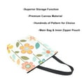 thumbnail image 3 of FORMRS Womens Canvas Tote Bag with Zipper Inner Pocket Shoulder Handbag, Orange Retro Flower, 3 of 7
