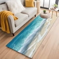 thumbnail image 3 of Summer Beach Coastal Area Rugs 2x6 for Kitchen Runner Rug, Watercolor Seaside Waves Ocean Non Slip Washable Rug Runner, Low Pile Indoor Floor Carpet Mat Bathroom Rugs for Bedroom, Kids Room, 3 of 9