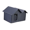 thumbnail image 4 of Refugio para gatos callejeros Casa para gatos Resistente a la intemperie Invierno Cálido Lavable Cueva Portátil Perrera extraíble Casa cálida par, 4 of 8