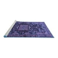 thumbnail image 2 of Ahgly Company Machine Washable Indoor Round Animal Blue Traditional Area Rugs, 3' Round, 2 of 4