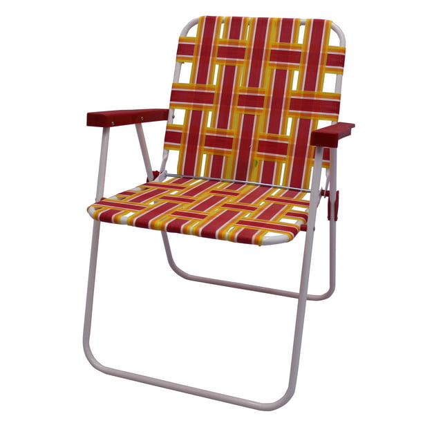 Orange Stripe Beach Web Chair, Oversized Lawn Chair Menards