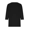 thumbnail image 5 of Aofany Women's Casual 3/4 Sleeve Length T-Shirts Tunic Tops V Neck Loose Fit Basic Tee Solid Color Blouse for Work Daily, 5 of 5