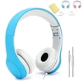 thumbnail image 1 of Auriculares KPTEC Kids Safety plegables para supraaurales con micrófono, color azul, 1 of 9