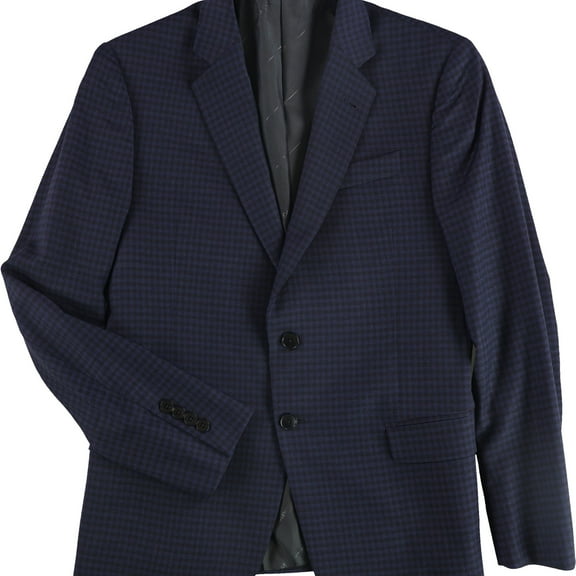 Armani Mens High Blue Box Two Button Blazer Jacket, Blue, 40 Short