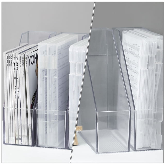 DEEPCRAFF 1Set Transparent Office Storage Boxes with Large Capacity for Books and Files