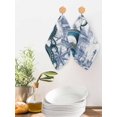 thumbnail image 2 of Nautical Blue Octopus Kitchen Dish Towels for Drying Dishes Set of 3, Coastal Ocean Summer Boat Waffle Weave Microfiber Hand Tea Bathroom Towels Quick Dry & Absorbent Towel 12x12, 2 of 7