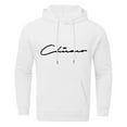 thumbnail image 3 of Siilsaa Men's Hoodie Men's Hoodie, Comfortable Men'S Sweatshirt, Script Logo (Reg. Or Big & Tall) White,2XL, 3 of 4