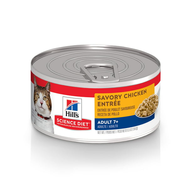 Hill's Science Diet Senior 7+ Canned Cat Food, Savory Chicken EntrÃ©e