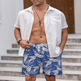 thumbnail image 2 of Men's Hawaiian Shorts Tropical Print Beach Shorts, 2 of 3