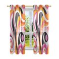 thumbnail image 7 of Yayeee Window Curtains Set of 2 for Living Room Light Filtering 63"x42", Swirling Circles, 7 of 7
