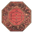 thumbnail image 3 of Unique Loom Outdoor Tribal Collection Area Rug - Quepos (5' 3" Octagon Multi/Black), 3 of 9