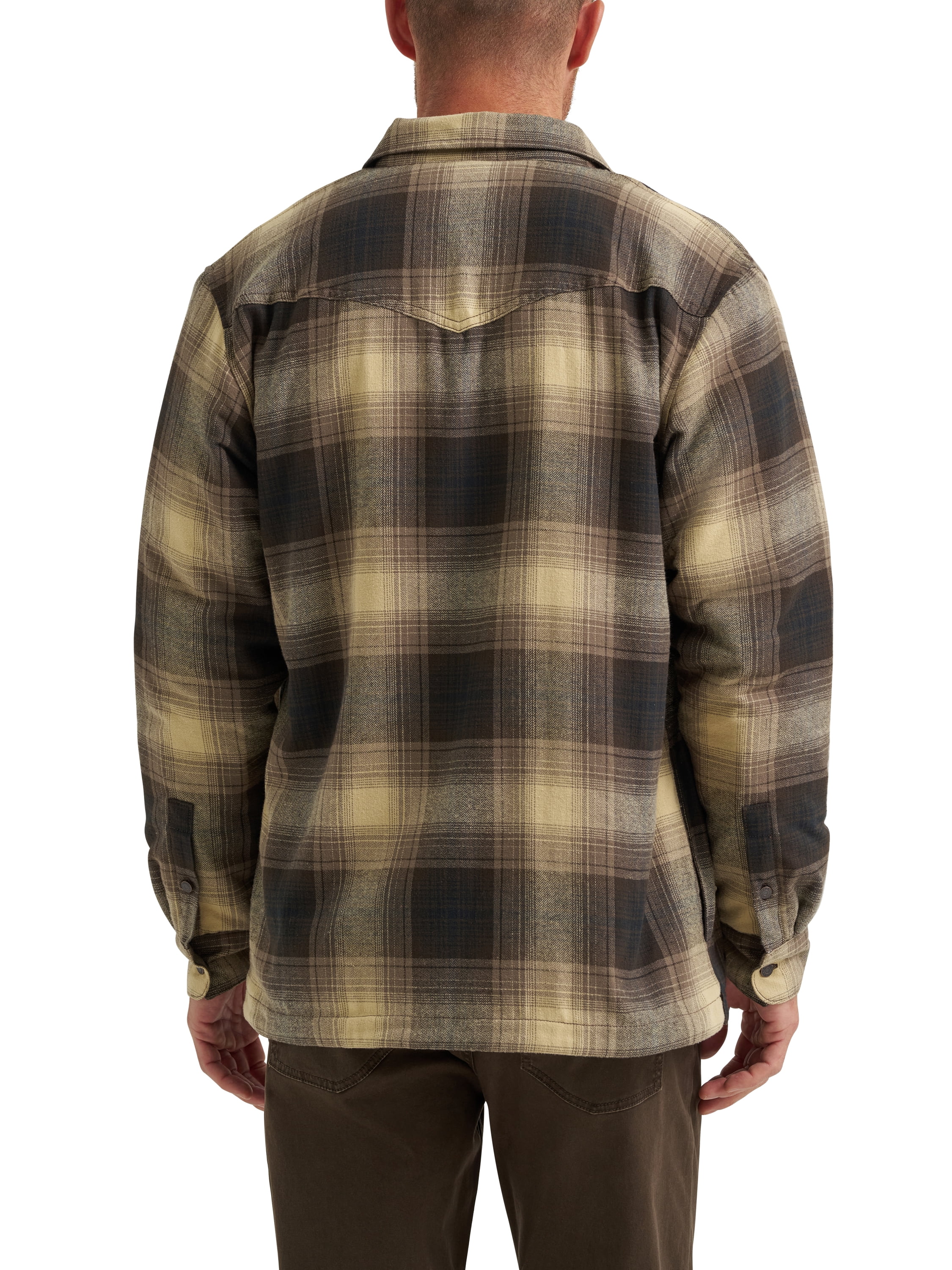 Wrangler® Men's and Big Men's Long Sleeve Sherpa Heavyweight Shirt Jacket (S-5XL)