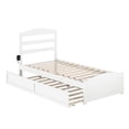 thumbnail image 2 of AFI Warren Twin Wood Platform Bed with Headboard Footboard & Twin Trundle, White, 2 of 15