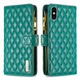 thumbnail image 3 of Wallet with [RFID Blocking] [9 Card Slots ] Zipper Pocket iPhone X / XS Premium Soft PU Leather Magnetic Flip Folio with Wrist Strap Kickstand Protective Cover for iPhone X / XS,
Green, 3 of 6