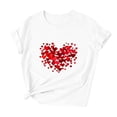 thumbnail image 2 of YLHFASHION T-Shirts de la Saint-Valentin pour Femmes 2025 Col Rond Décontracté Manches Courtes T-Shirts Mode Cœur Imprimé Graphique Tee Tops Soldes Aujourd'hui Offres Prime T-shirt Manches Courtes pour Femmes, 2 of 5