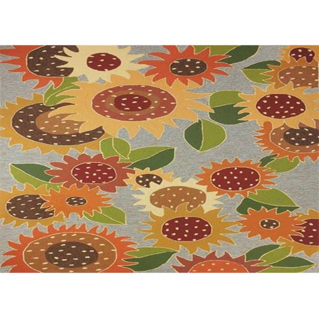 Maret Hensick PP-MH001C Sunflower Impression Rug, 3 x 5 ft.
