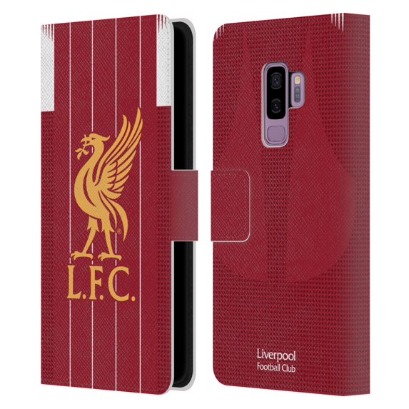Head Case Designs Officially Licensed Liverpool Football Club 2019/20 Kit Home Leather Book Wallet Case Cover Compatible with Samsung Samsung Galaxy S9+ / S9 Plus