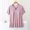 Pink, variant on YHAJDS Pajama Tops for Women Solid Color Short Sleeve Bow Built In Bra Summer Sleepshirt