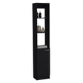 thumbnail image 4 of 1 Door 6 Shelves Linen Cabinet, High Quality Engineered Wood / Black Storage for Bedroom, 4 of 5