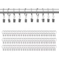 thumbnail image 1 of IFELS Curtain Rings With Clips 100 Pack, Silver Curtain Clips With Rings, Drapery Rings 1.26 Inch Interior Diameter, Curtain Hooks With Clips Fits Up to 1Inch Curtain Rod, Metal (Silver,1.26"| 100 PC), 1 of 6
