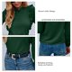 thumbnail image 5 of Blusa informal de manga larga con adornos de volantes, decoración con abertura en la espalda, holgada, con gemelos, blusa de manga larga para mujer, verde, M, 5 of 6