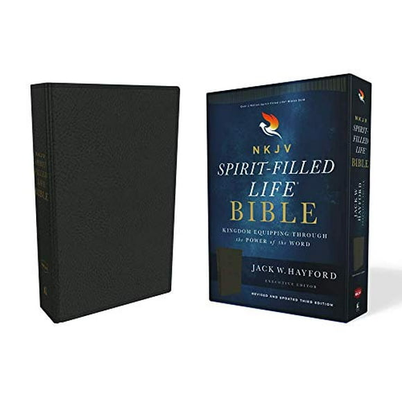 NKJV Spirit-Filled Life Bible (Thumb Indexed, 2556BK Black Genuine Leather - Third Edition)