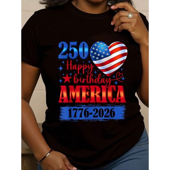 USA Hearts 1776 2026 July 4th 250th Birthday USA 250 Years T-Shirt