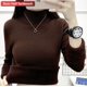 thumbnail image 3 of Suéter de cuello alto de invierno para mujer, suéter elegante de terciopelo grueso con forro, suéter cálido de punto, tops ajustados, jersey de punto, jersey nuevo, 3 of 5