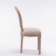 thumbnail image 6 of Dining Chairs with Linen Fabric | Used in Various Rooms | Solid Wood and Rattan, Foam Filler | Provide Cool and Stable Seating, 6 of 7