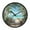Palm Trees and Ocean, variant on Voice Activated Clock with Glow Light 12 Inch Large Silent Wall Clock Battery Operated for Home Decor Palm Trees and Ocean