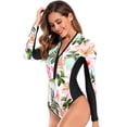 thumbnail image 4 of Traje de baño para mujer, sexy, deportivo, de manga larga, estampado, para surfear, 4 of 6