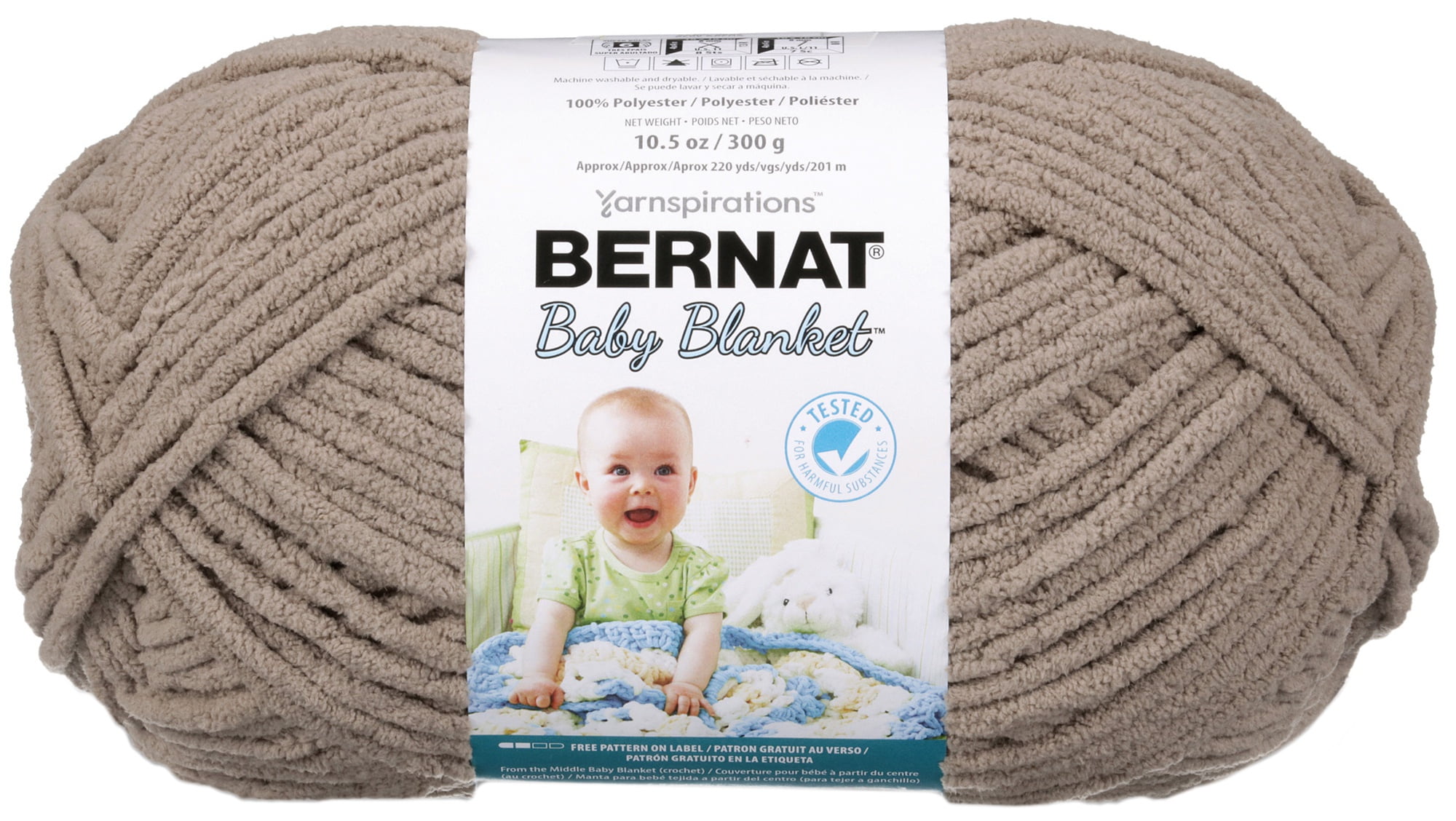 Bernat® Baby Blanket™ Yarn, Polyester #6 Super Bulky, 10.5oz/300g, 220 Yards, Soft