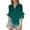 Green, variant on Bell Sleeve V Neck Pleated Tee Womens 3/4 Sleeve Spring Summer Boho Going Out Lightweight Tunic XXXL Size Dark Purple
