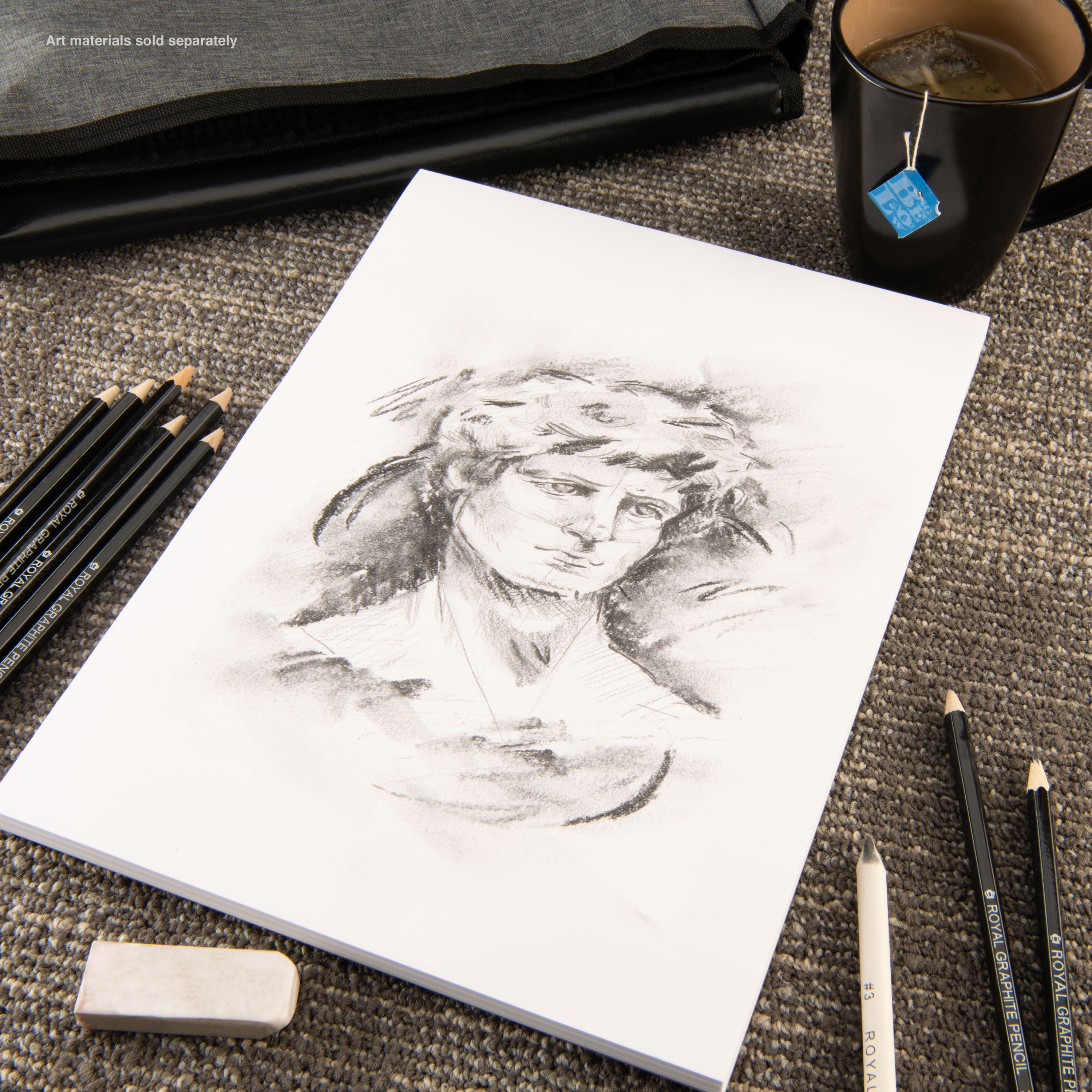Bee Paper - Bee Inspired 9"x12" Sketching Paper Pad, 100 Sheets, Top Wire, 50lb. 74 GSM