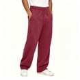 thumbnail image 2 of GERsome Wide Leg Sweatpants with Pockets Men's Open Bottom Pants Drawstring Waist Athletic Sweat Pants, 2 of 8