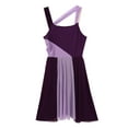 thumbnail image 6 of MSemis Women's Color Block Sleeveless Lyrical Modern Contemporary Leotard Dress, 6 of 7